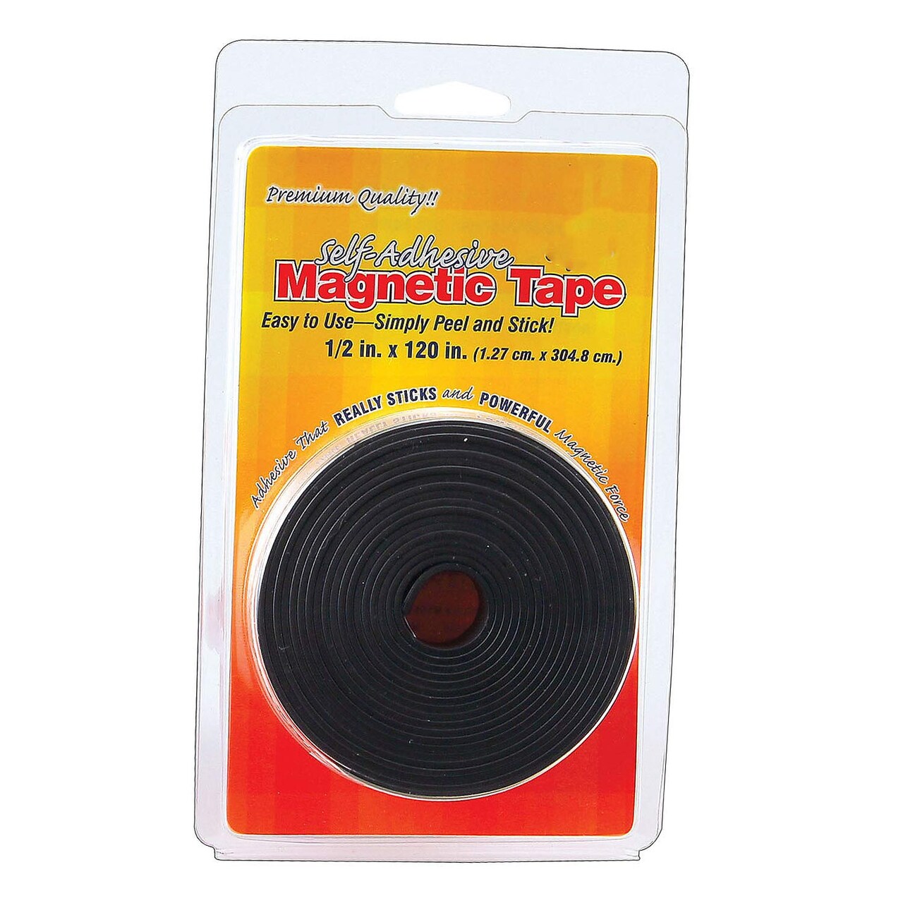 Hygloss Self Adhesive Magnetic Tape Roll, 1/2" x 120", Pack of 6